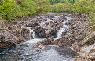 River Orchy flowing over some of the many small falls.

Photography by Malcolm J Smith