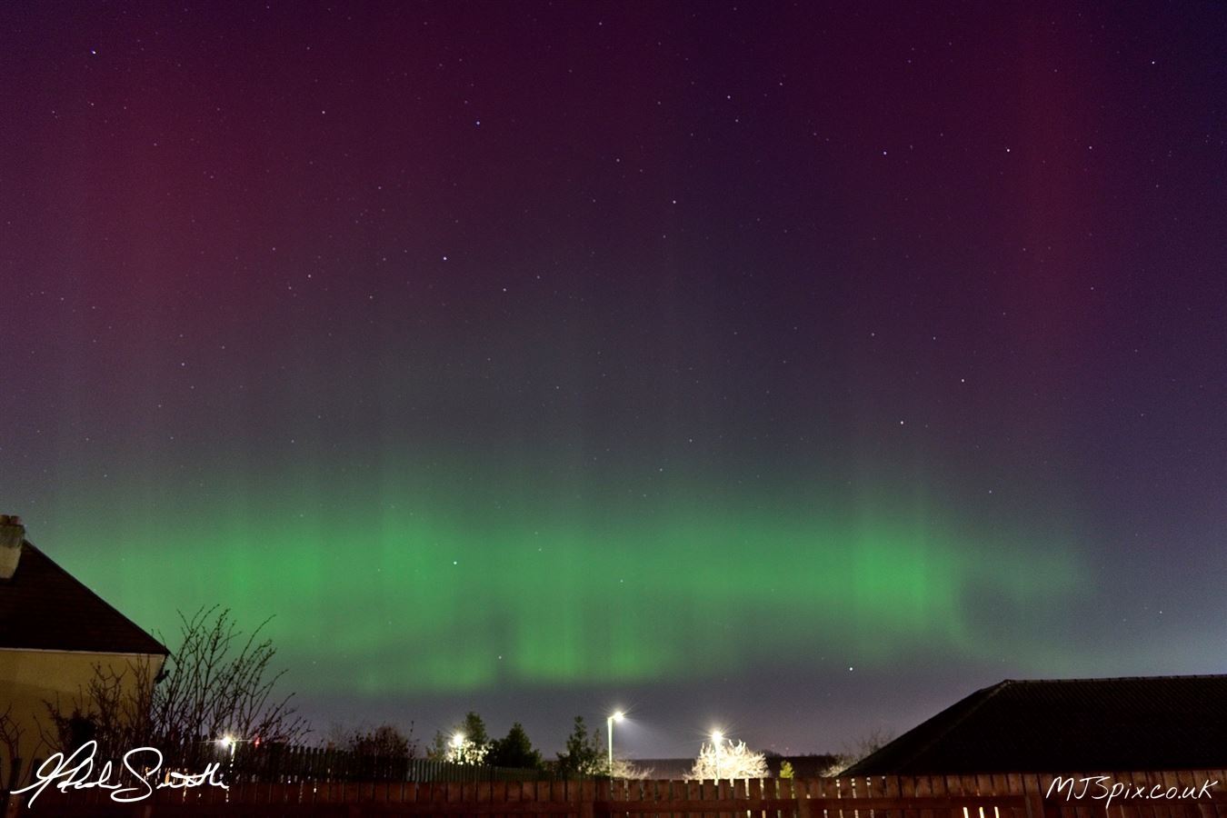 Aurora/Northern Lights over Dundee February 2023