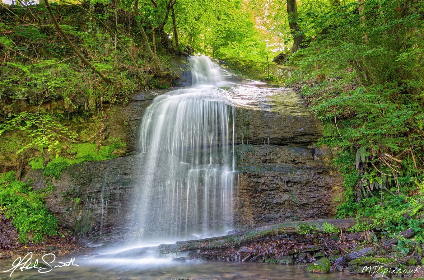 Taken after climbing up the falls, lovely little spot to sit and listen to birds singing and the water going over the falls 
Photography by Malcolm J Smith