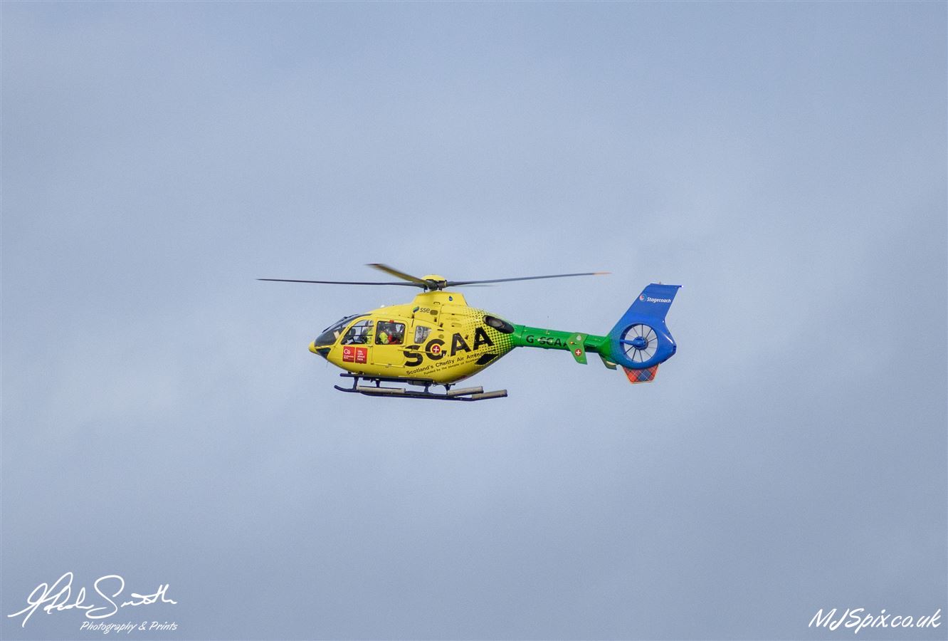 Scottish Charity Air Ambulance over Ninewells Hospital, Dundee

Photography by Malcolm J Smith